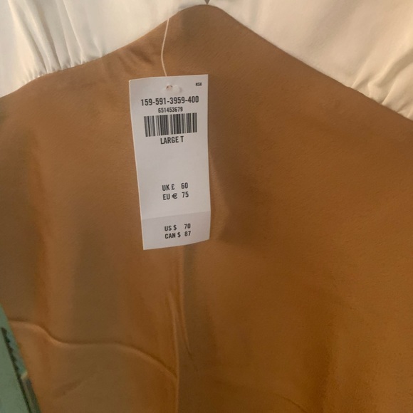 Cream and Gold Satin Dress! New with tags attached! - Picture 3 of 3